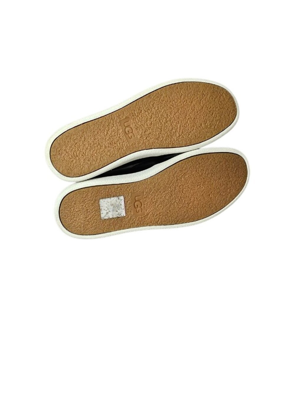 UGG Cas Black Leather Slip On Flat Sneakers Shoes Low Profile Size 7 - Picture 7 of 8